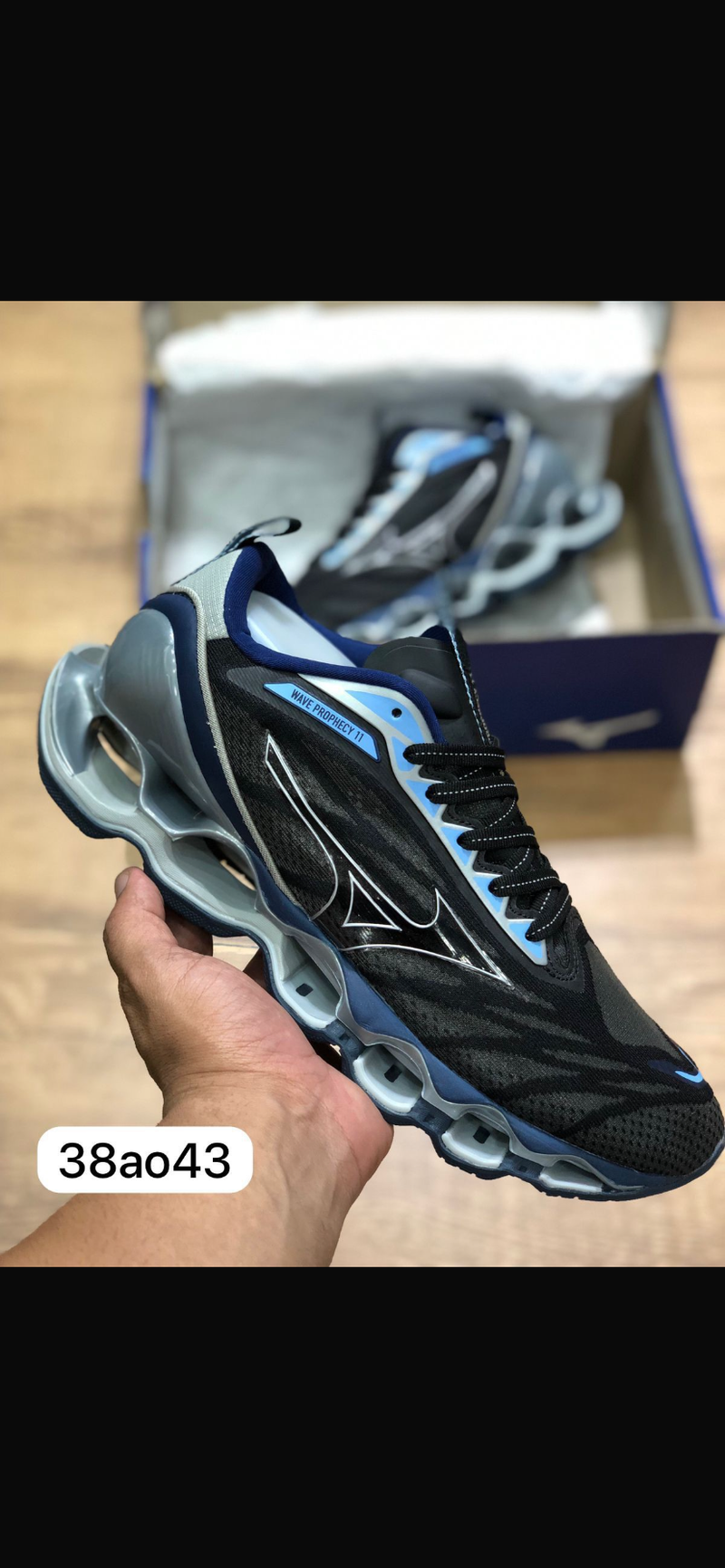 Mizuno prophecy 11 (preto e azul)