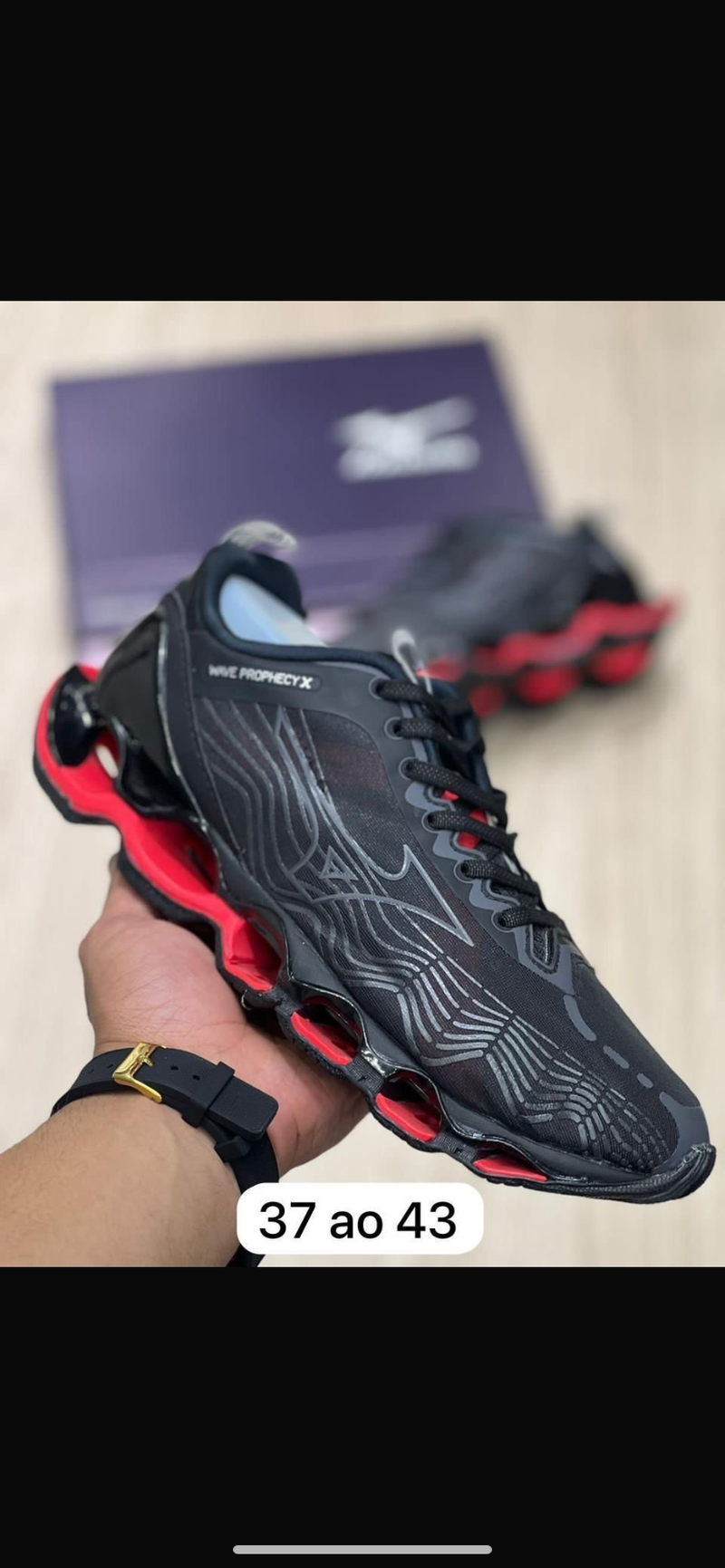 Mizuno prophecy 10 (preto e vermelho)