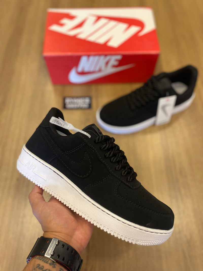 Air Force 1 Nobuck Preto ( Cadarço corda )